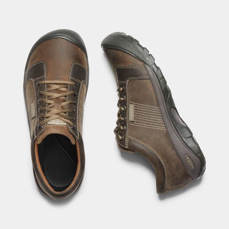 Keen Austin Deri Lace-up - Erkek Casual Ayakkabı - Koyu Kahverengi - Turkey (728491OSC)